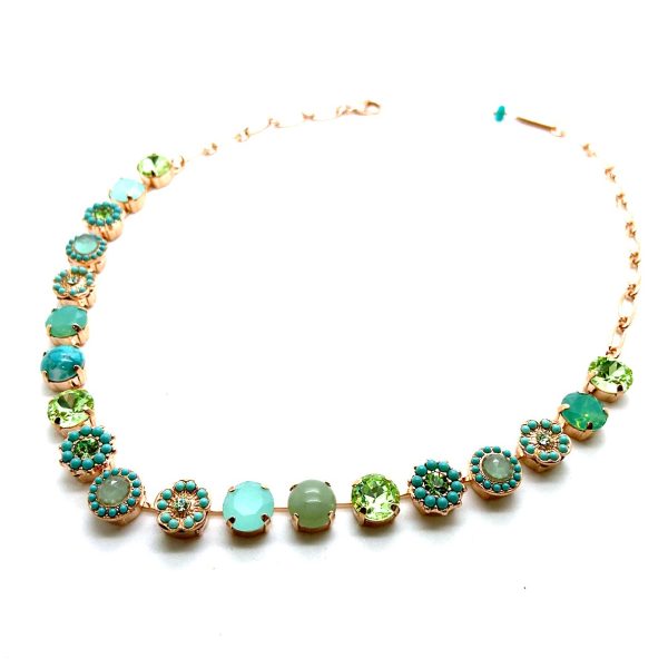 Mariana Necklace Howlite Chinese Turquoise Mineral & Greens Austrian Crystals Athena Odyssey 2018 Coll.