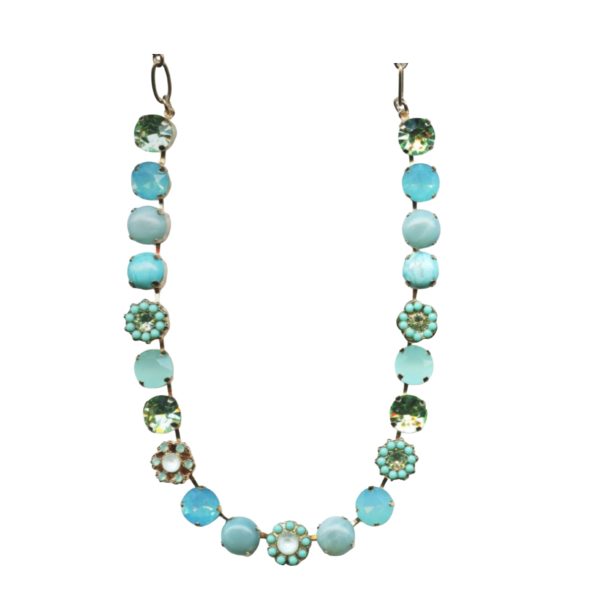 Mariana Necklace Charming Howlite Chinese Turq Mineral & Greens Austrian Crystals Athena Odyssey 2018 Coll.
