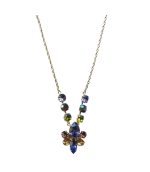 Mariana Necklace Pendant Shimmering Tanzanite, Rose, Olivine, Champagne & Sapphire Austrian Crystals Penelope Odyssey Coll. - Image 2