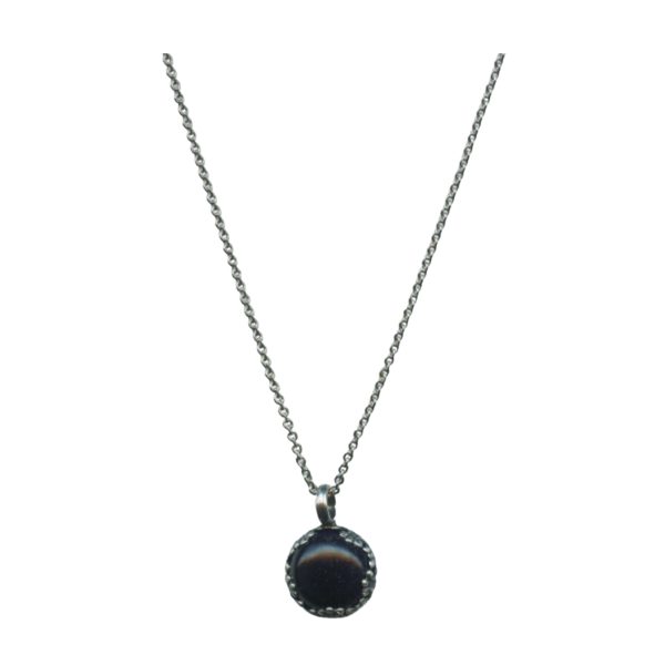 Mariana Necklace Pendant Alluring Blue Goldstone Mineral Austrian Crystals Mood Indigo Odyssey 2018 Coll.