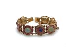 Mariana Bracelet Timeless Treasure Amber Mineral & Pink Color Austrian Crystals My Treasures Coll.