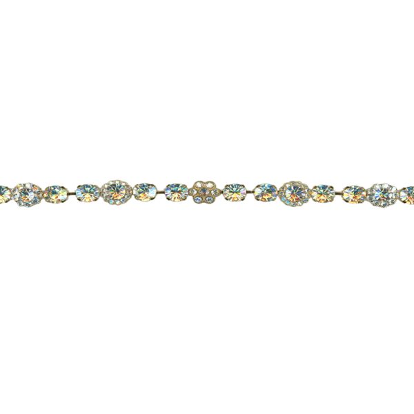 Mariana Bracelet Lovely Floral in Moonlight & Golden Shadow Austrian Crystals My Butterfly Coll.