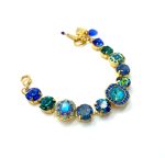 Mariana Bracelet Stunning Octagon Cluster in Blues Austrian Crystals Serenity Joy of Life Coll. - Image 2