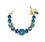 Mariana Bracelet Stunning Octagon Cluster in Blues Austrian Crystals Serenity Joy of Life Coll. - Image 3