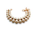 Mariana Bracelet Exquisitely Elegant Duo Layered Cream Pearl Austrian Crystals My Treasures Coll.