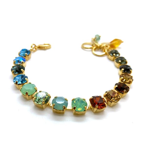 Mariana Bracelet Finely Detailed Multi Colored Austrian Crystals Forget Me Not East Meets West Coll.