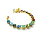 Mariana Bracelet Finely Detailed Multi Colored Austrian Crystals Forget Me Not East Meets West Coll. - Image 3