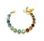 Mariana Bracelet Finely Detailed Multi Colored Austrian Crystals Forget Me Not East Meets West Coll. - Image 2