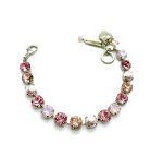 Bracelet By Mariana Woman Lovely Vintage Rose and Pearl Swarovski Crystals - Image 2