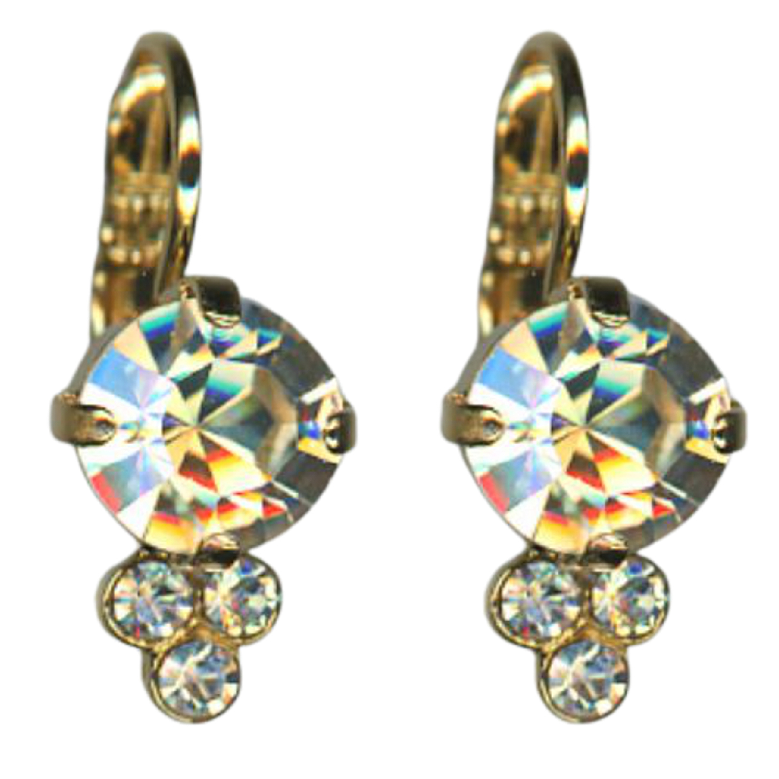 E-1010-001MOL-YG6(4) Mariana Earrings Chic Golden Shadow & Moonlight Austrian Crystals My Butterfly Coll. - Image 1
