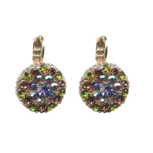 Mariana Earrings Beautiful Amethyst, Smoked Topaz & Olivine Austrian Crystals Penelope Odyssey 2018 Coll.
