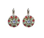 Mariana Earrings Sassy Chrysolite, Siam & Lt Amethyst Austrian Crystals Gaea Odyssey 2018 Coll.