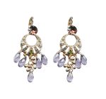 Mariana Earrings Fashionable Lt Amethyst, Smoked Topaz, Olivine & AB Austrian Crystals Penelope Odyssey 2018 Coll. - Image 3