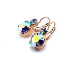 Earrings By Mariana Woman Lt. Sapphire and Aurora Borealis Swarovski Crystals - Image 3