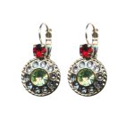 Mariana Earrings Charming Aquamarine, Chrysolite & Siam Austrian Crystals Gaea Odyssey 2018 Coll. - Image 2