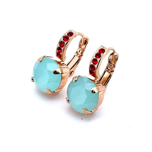 Earrings By Mariana Woman Stunning Pacific Opal and Siam Swarovski Crystals