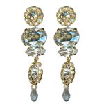 Mariana Earrings Exquisite Dangling in Moonlight Austrian Crystals My Butterfly Coll.