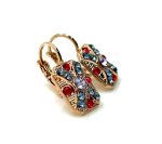 Mariana Earrings Timeless Lt Amethyst, Montana & Siam Austrian Crystals Gaea Odyssey 2018 Coll. - Image 2