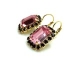 Earrings By Mariana Woman Classy Light Rose and Siam Swarovski Crystals - Image 2