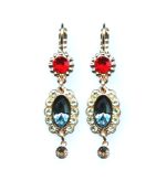 Mariana Earrings Glamorous Montana Blue, Siam, Clear & Blk Dia Austrian Crystals Gaea Odyssey 2018 Coll. - Image 3