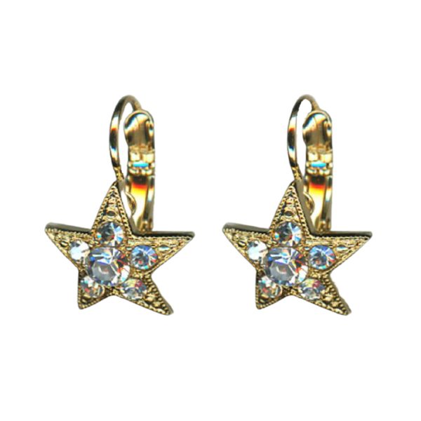 Mariana Earrings Star Shaped in Moonlight Austrian Crystals My Butterfly Coll.