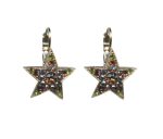 Mariana Earrings Star Shaped in Amethyst, AB, Smoked Topaz & Olivine Austrian Crystals Penelope Odyssey 2018 Coll. - Image 3