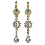 Mariana Earrings Elegant Floral in Moonlight Austrian Crystals My Butterfly Coll. - Image 2