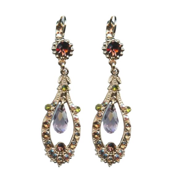 Earrings By Mariana Odyssey Coll. Timeless Topaz, Vintage Rose and Amethyst Swarovski Crystals