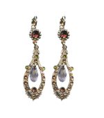 Earrings By Mariana Odyssey Coll. Timeless Topaz, Vintage Rose and Amethyst Swarovski Crystals - Image 3