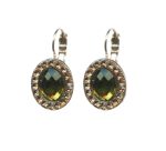 Mariana Earrings Fab Faceted Olivine & Lt Peach Austrian Crystals Penelope Odyssey 2018 Coll.