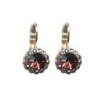 Mariana Earrings Dainty Floral in Vintage Rose & Amethyst Austrian Crystals Penelope Odyssey 2018 Coll.