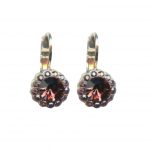 Mariana Earrings Dainty Floral in Vintage Rose & Amethyst Austrian Crystals Penelope Odyssey 2018 Coll.