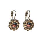 Mariana Earrings Dainty Floral in Champagne & Vintage Rose Austrian Crystals Penelope Odyssey 2018 Coll. - Image 2