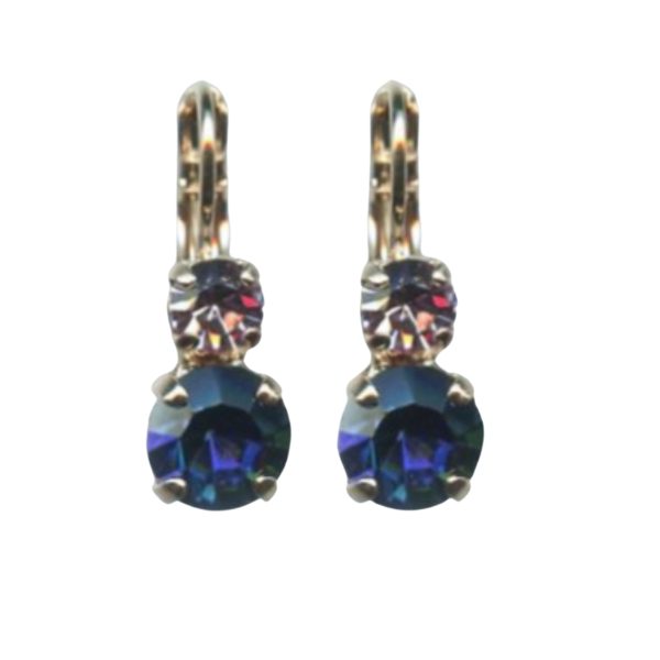 Mariana Earrings Charming Heliotrope & Lt Amethyst Austrian Crystals Penelope Odyssey 2018 Coll.
