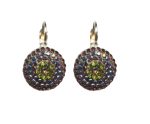 Mariana Earrings Elegant Smoked Topaz, Amethyst, Olivine & Lt Peach Austrian Crystals Penelope Odyssey 2018 Coll. - Image 2