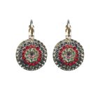 Mariana Earrings Classy Champagne, Blk Dia, Siam, Chrysolite & Heliotrope Austrian Crystals Gaea Odyssey 2018 Coll. - Image 2