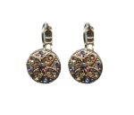 Mariana Earrings Classy Tanzanite, Lt Peach & Smoked Topaz Austrian Crystals Penelope Odyssey 2018 Coll. - Image 3