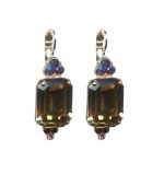 Mariana Earrings Exquisitely Elegant Smoked Topaz, Vintage Rose & Heliotrope Austrian Crystals Penelope Odyssey Coll. - Image 3