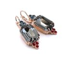 Earrings By Mariana Woman Exquisite Black Diamond and Silver Night Swarovski Crystals - Image 3