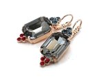 Earrings By Mariana Woman Exquisite Black Diamond and Silver Night Swarovski Crystals