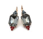Earrings By Mariana Woman Exquisite Black Diamond and Silver Night Swarovski Crystals - Image 2