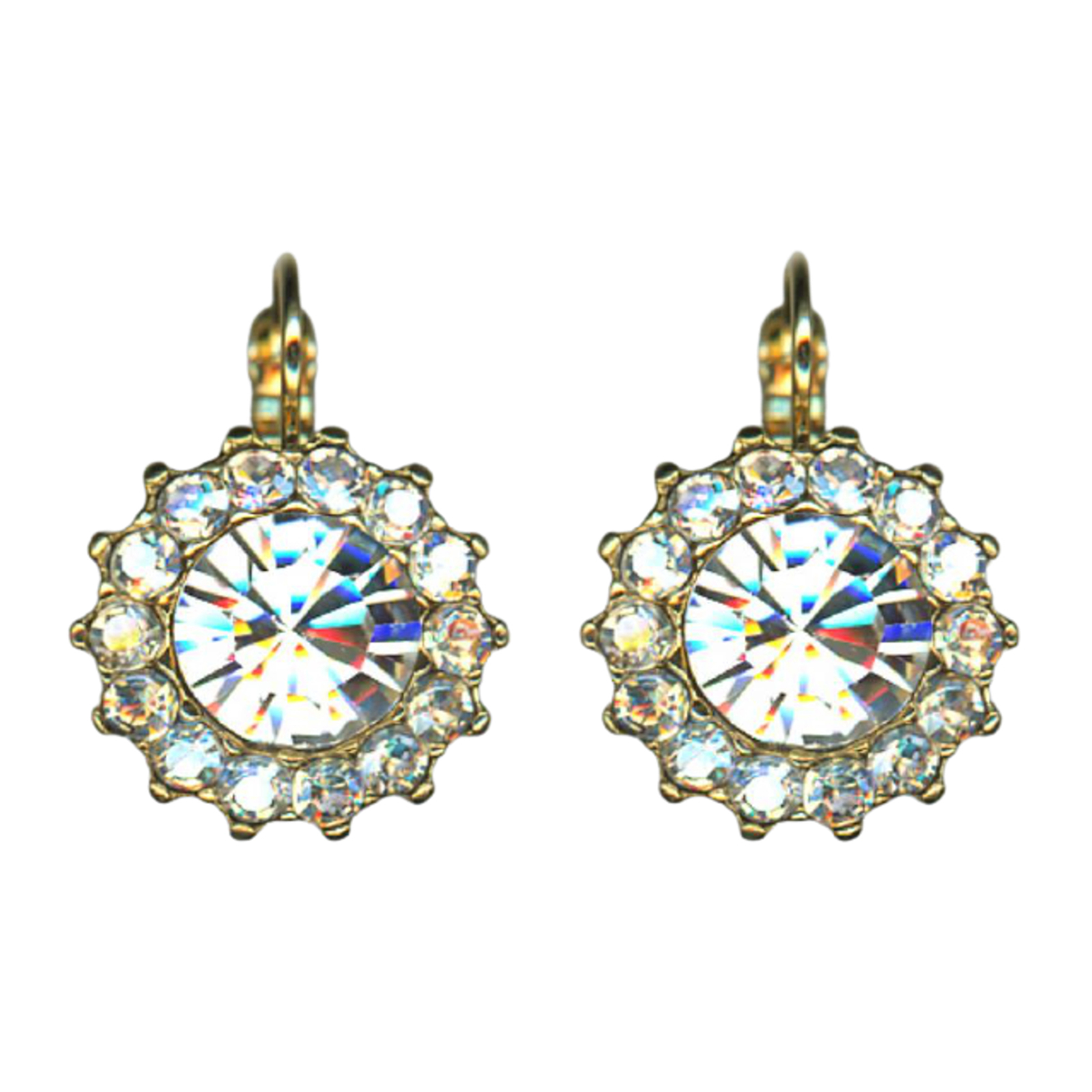 E-1317-001MOL-YG6(4) Mariana Earrings Shimmering Floral in Moonlight Austrian Crystals My Butterfly Coll. - Image 1