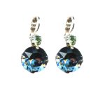 Mariana Earrings Gorgeous Montana Blue & Chrysolite Austrian Crystals Gaea Odyssey 2018 Coll. - Image 2