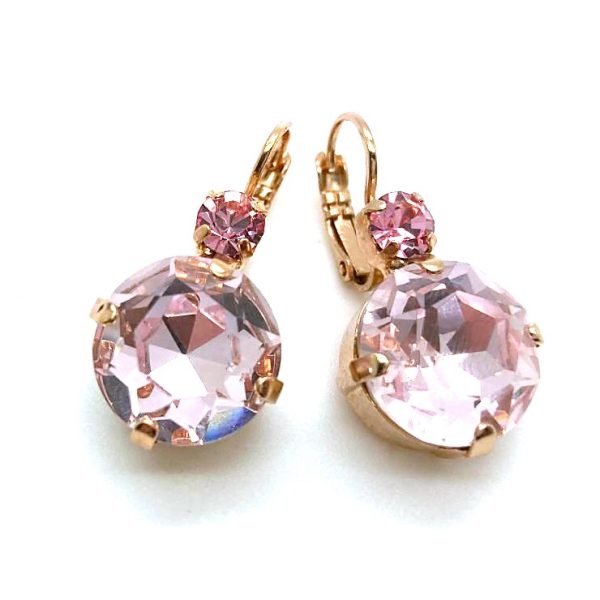 Earrings By Mariana Woman Charming Pinks Swarovski Crystals -RG