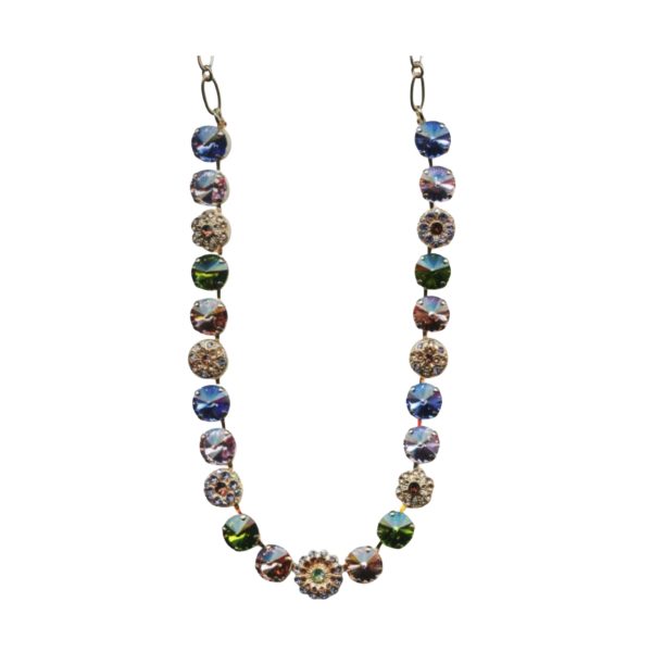 Mariana Necklace Flattering Floral in Multi Color Austrian Crystals Penelope Odyssey 2018 Coll.
