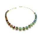Necklace By Mariana Forget Me Not East Meets West Coll. Stunning Multi Colored Austrian Crystals