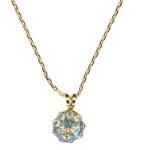Mariana Necklace Pendant Dainty Floral in Moonlight Austrian Crystals My Butterfly Coll.
