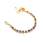 Bracelet By Mariana Woman Golden Shadow and Topaz Swarovski Crystals - Image 3
