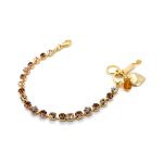 Bracelet By Mariana Woman Golden Shadow and Topaz Swarovski Crystals