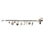 Bracelet By Mariana Woman Charms Moonlight and Pink Swarovski Crystals - Image 3